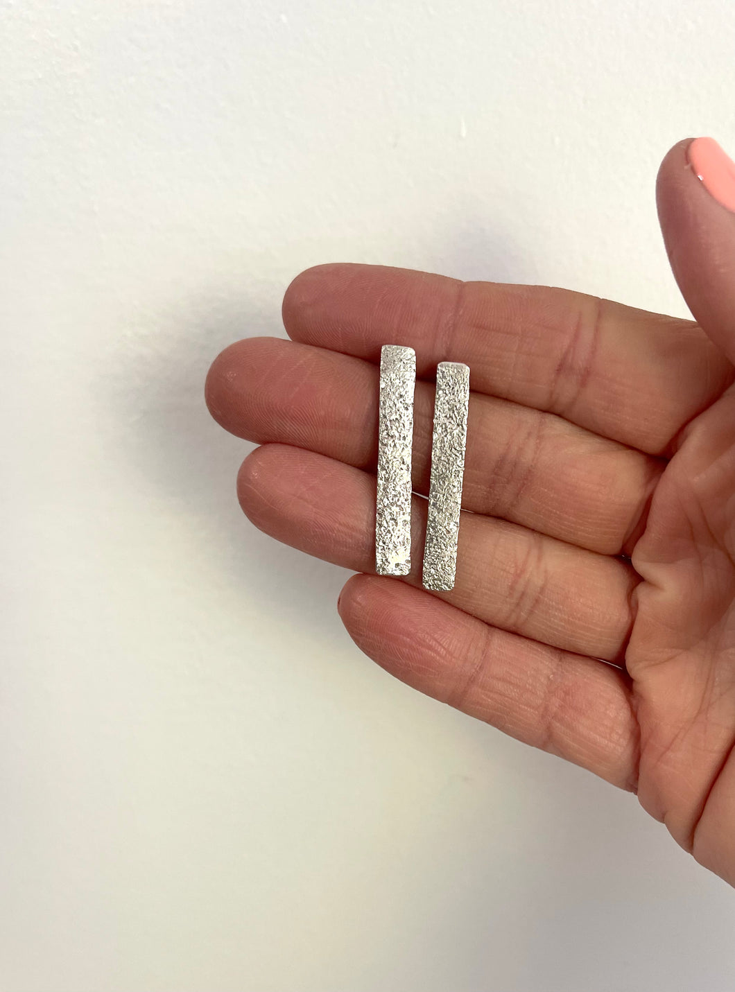 Large Concrete Bar Earrings